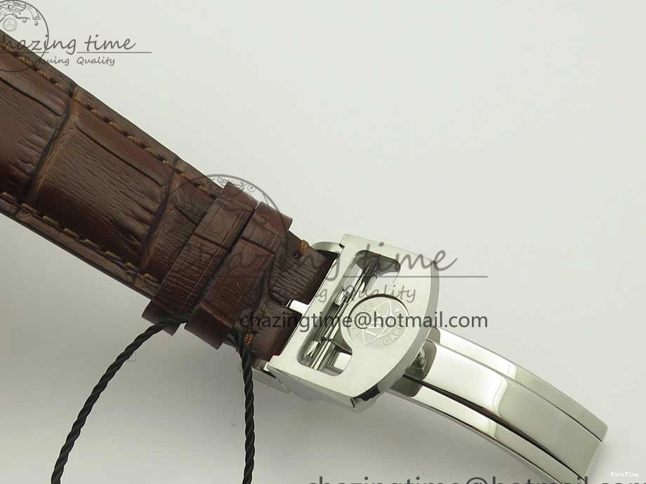 MIROTIME 0127 Lightweight Portuguese Tourbillon IW504602 SS ZF Best Edition Gray Dial on Brown Leather Strap 7177